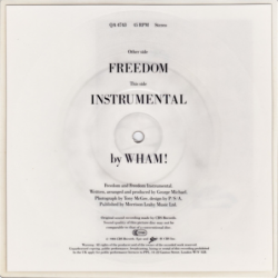 Freedom (Andrew Ridgeley's picture on front) - Wham